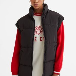 H&M black puffer vest